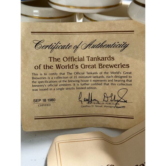 Franklin Miniature Official Tankards of the World's Great Breweries 15 piece - Picture 2 of 13